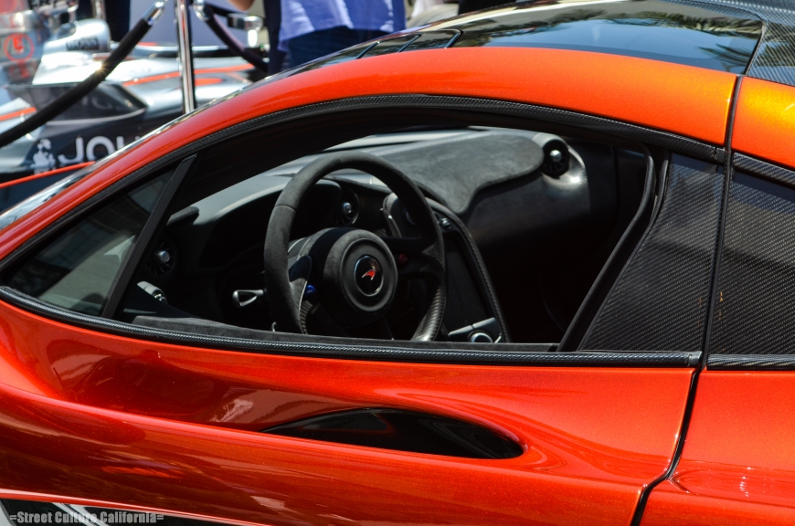 The interior of the car was not very impressive. It was like the MP4-12c, with lots of suede and carbon accents. But if anyone is going to may near $1,000,000 for a car, I would expect the interior to show it,